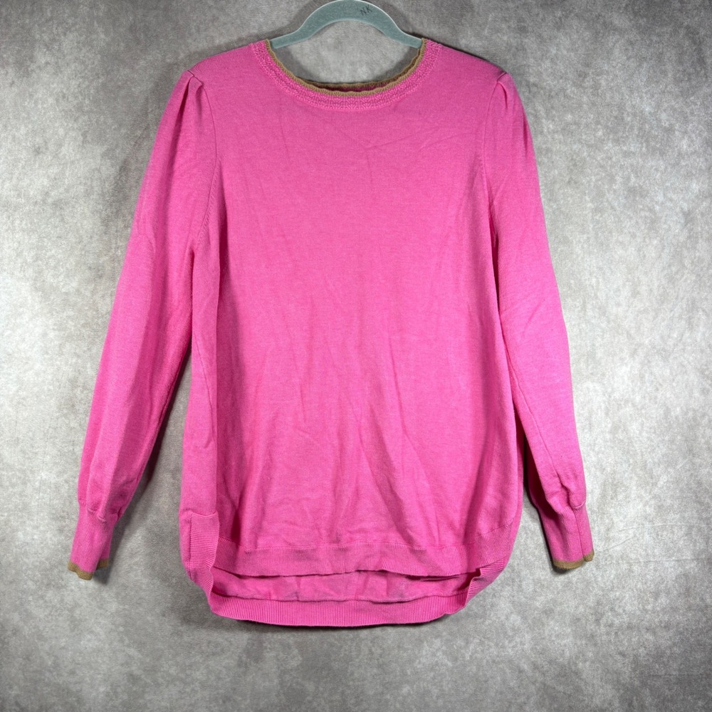 Crown & Ivy Sweater Womens XL Pink Pullover Crew Neck Long Sleeve Casual Casual